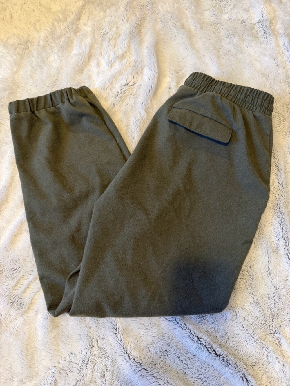 Nine West Olive Green Elastic Waist Jogger Pants - Picture 3 of 3